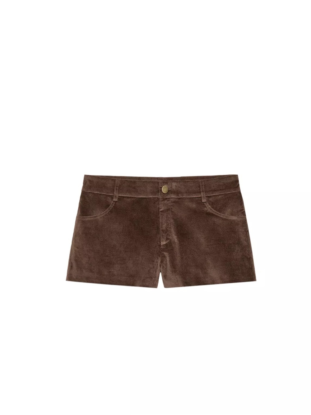 Faux Suede Mini Shorts Zara